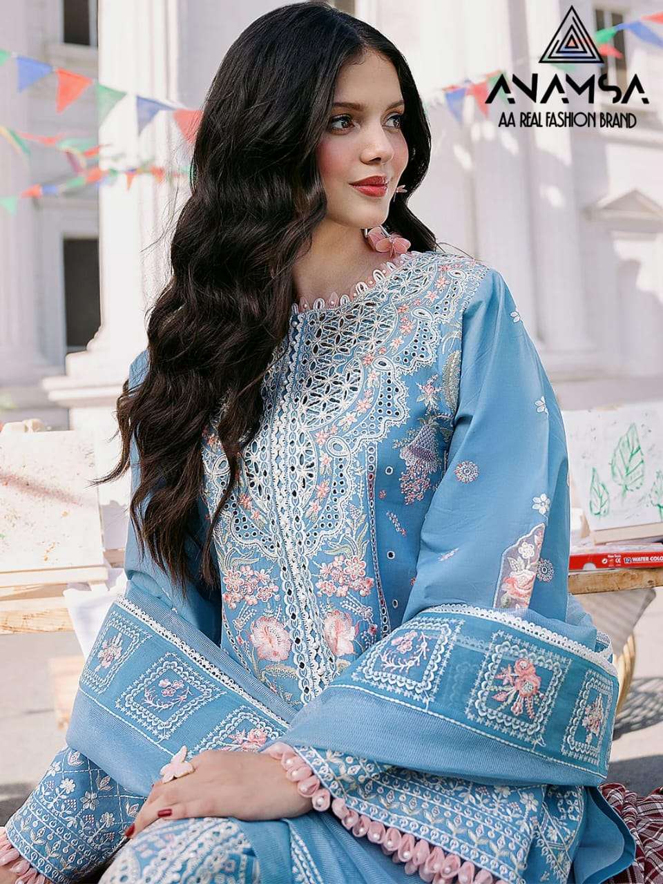 D No -522 Semi Stitched By Anamsa